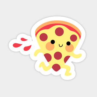 Cute running pizza slice Sticker